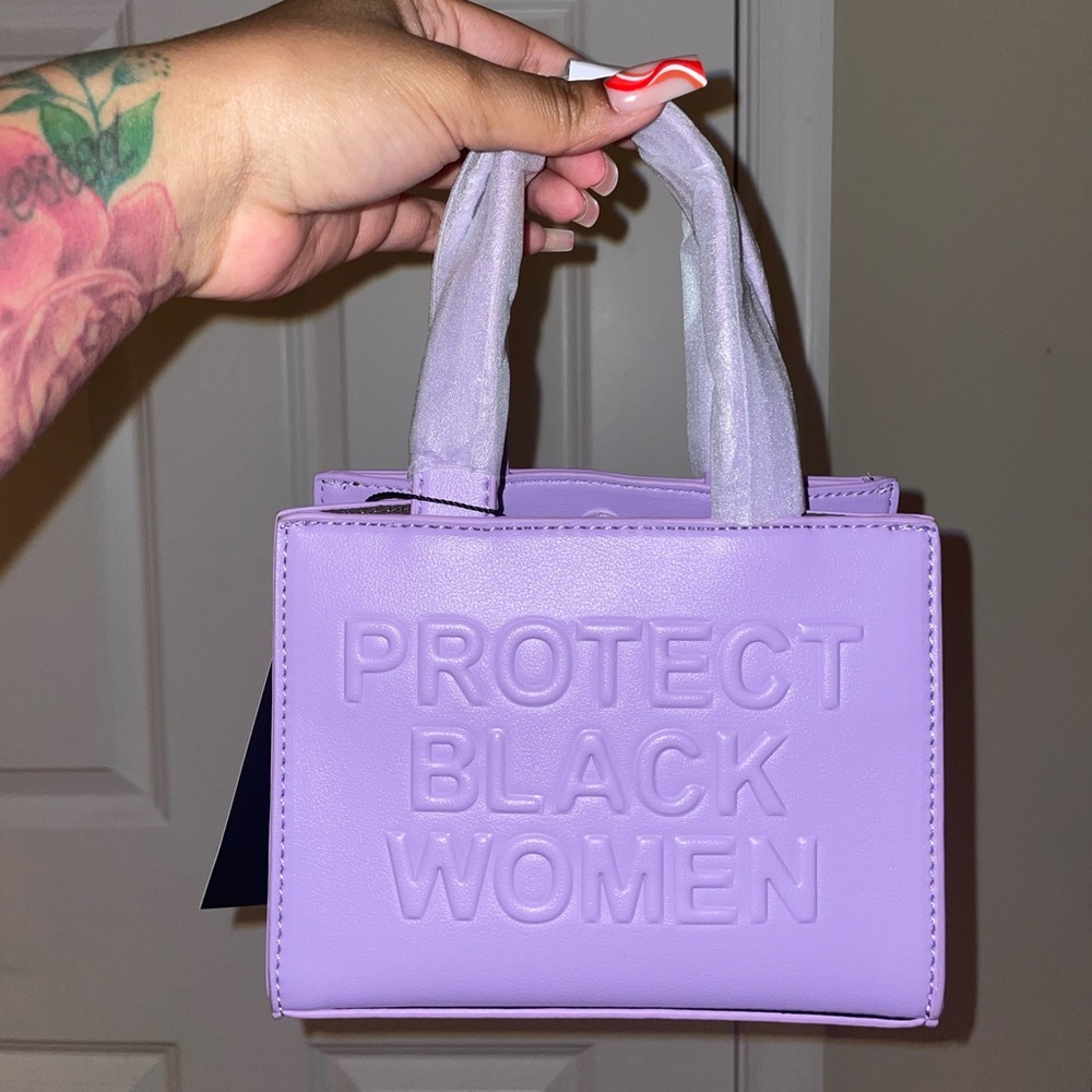 Cise “Protect Black Women” mini handbag in Lavender